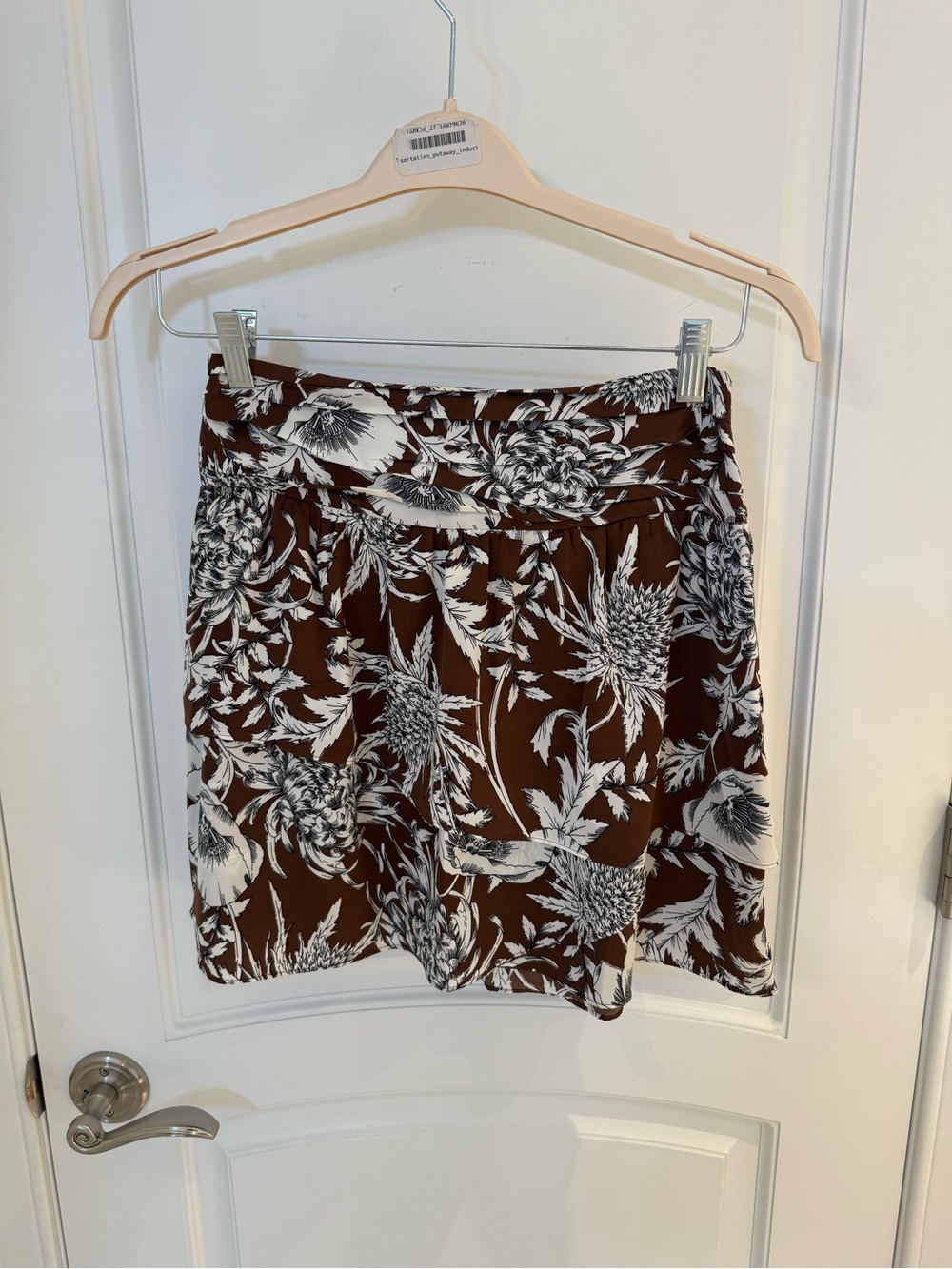 Express *NWT* Brown and White Floral Mini Skirt size 4